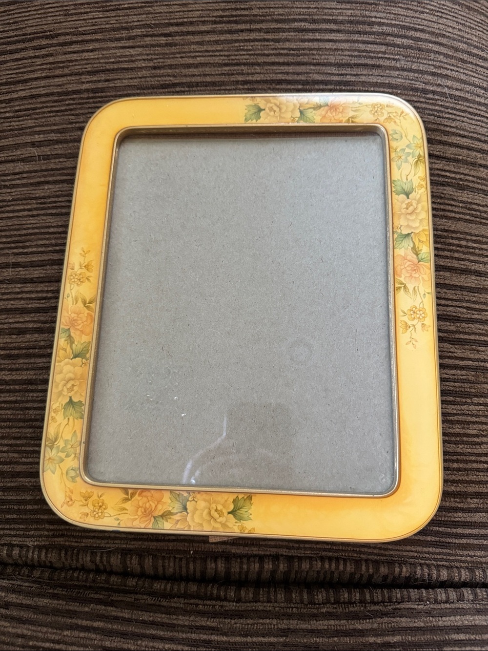 Vintage enamel floral picture frame